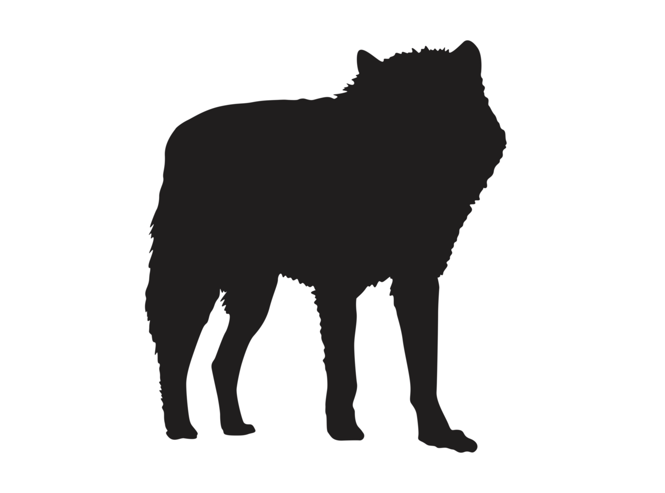 animal - silhueta de lobo png