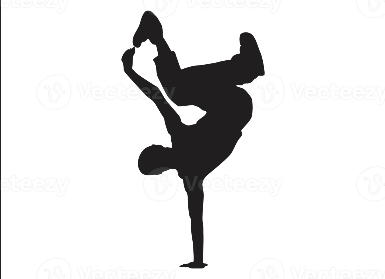 breakdance homme pose silhouette png