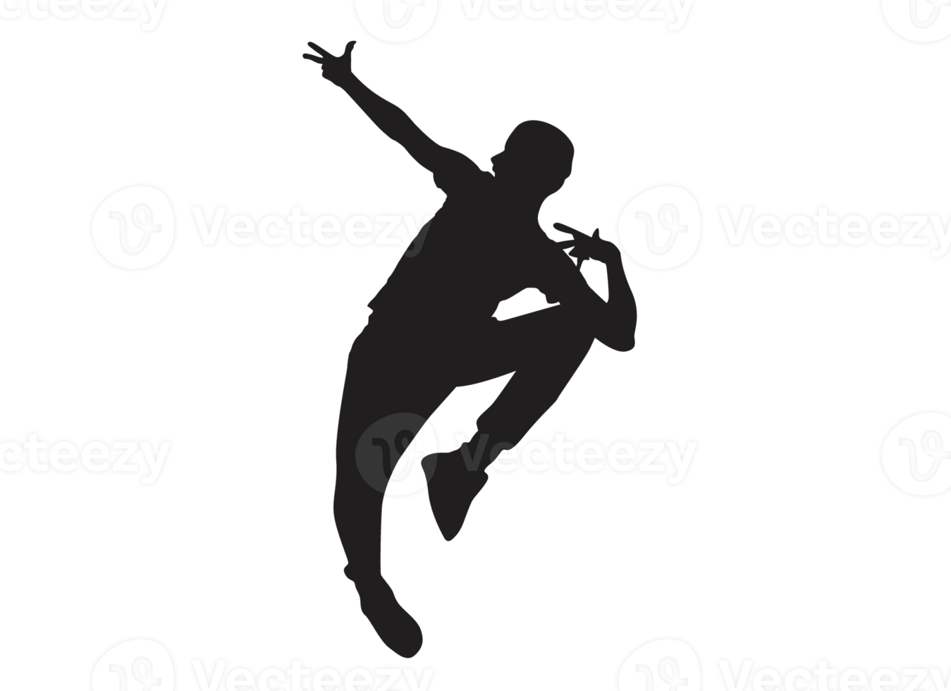 Breakdance-Mann-Pose-Silhouette png