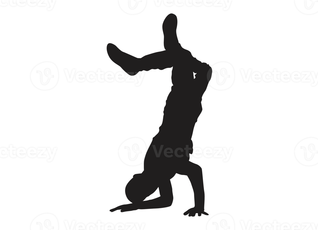 breakdance homme pose silhouette png