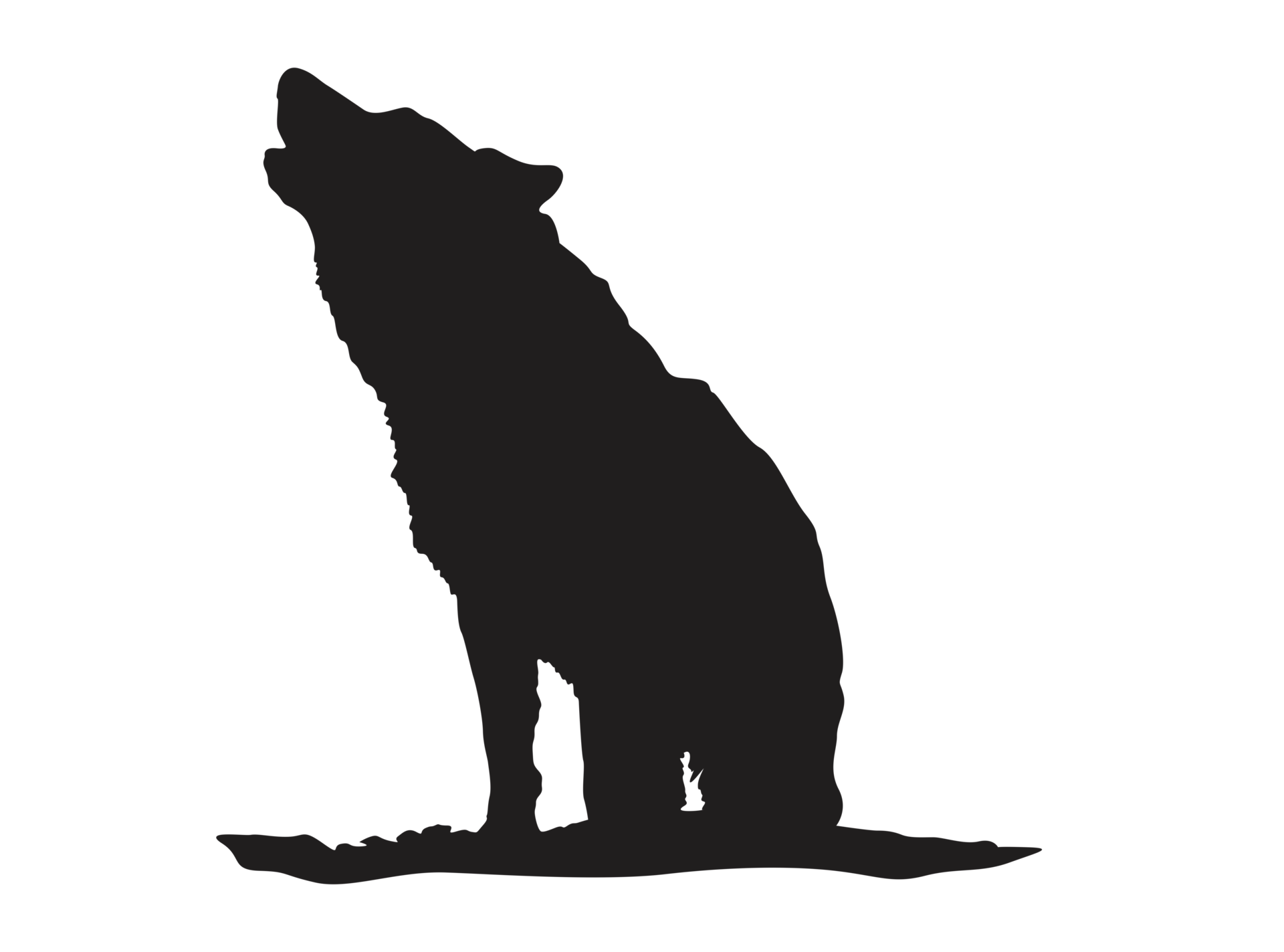 animale - lupo silhouette 12904483 PNG