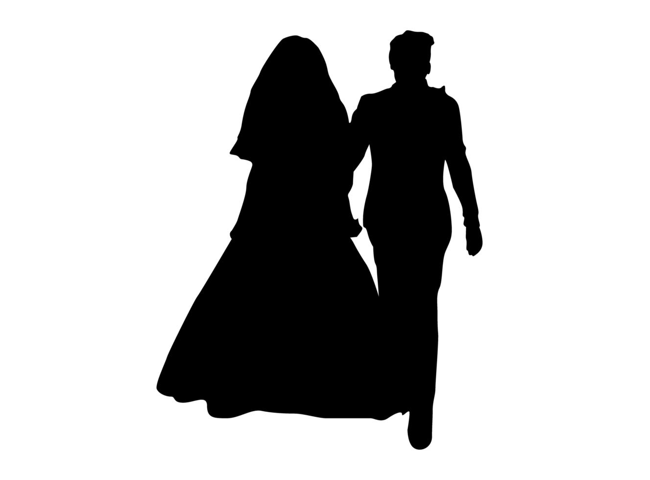 mariage mariée couple silhouette png