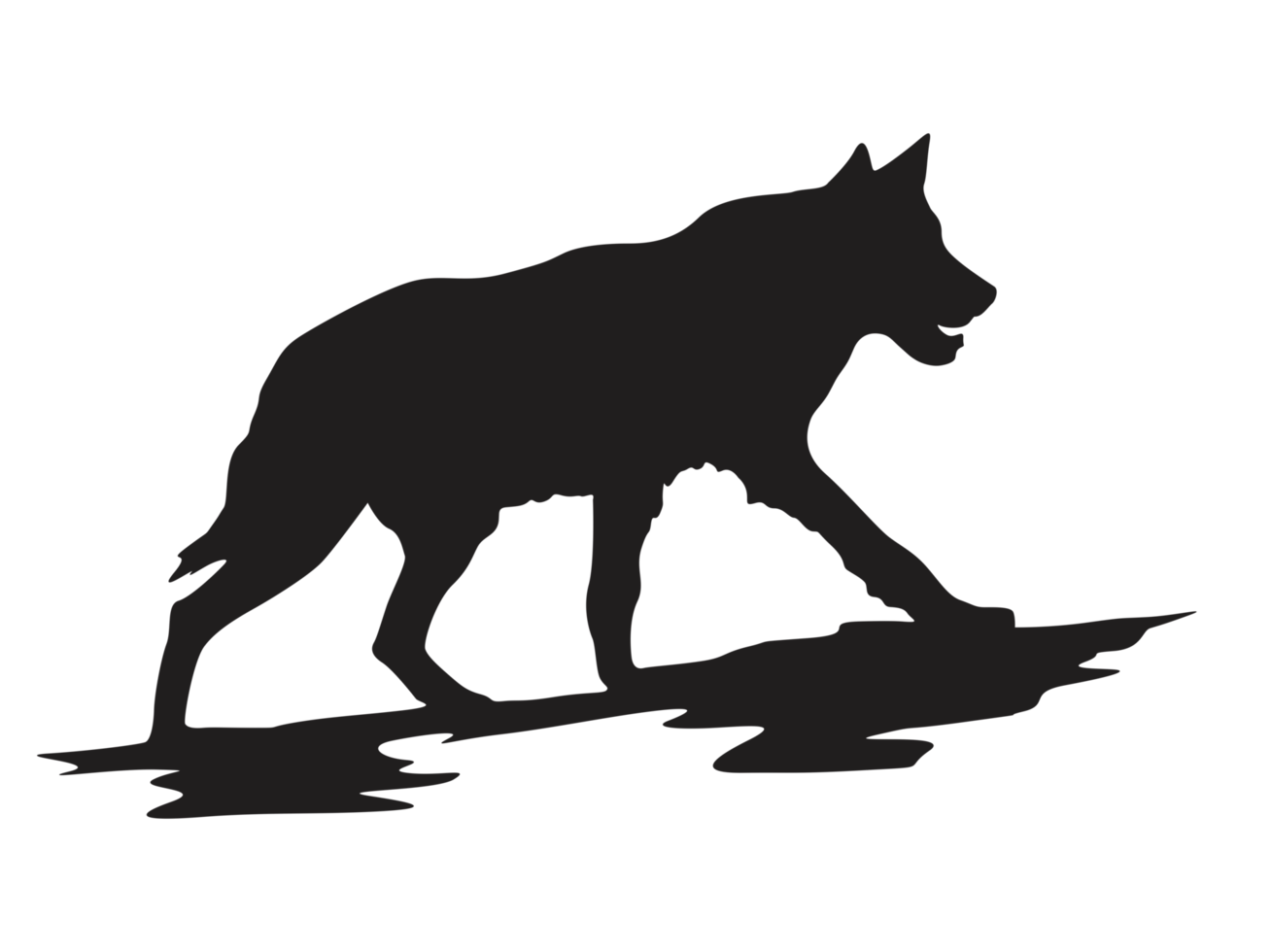 Animal - Wolf Silhouette png
