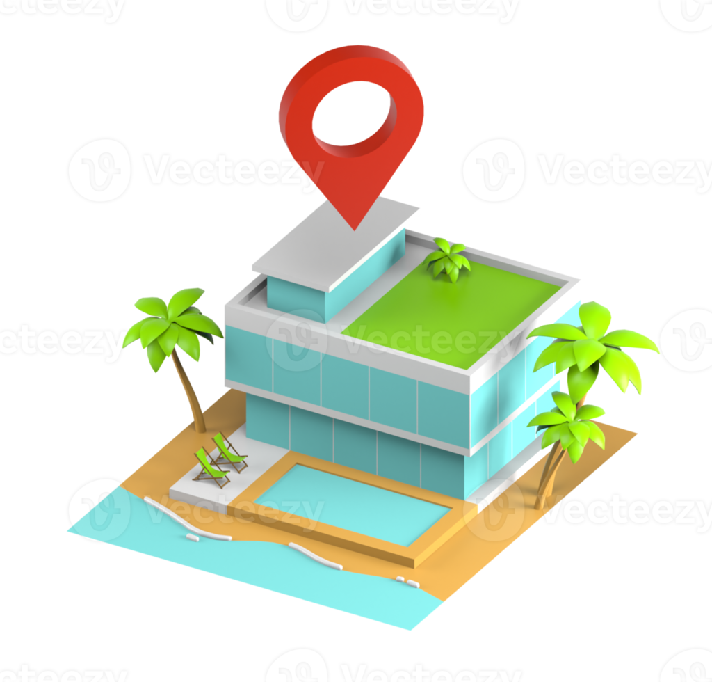 resort spot 3d icon png