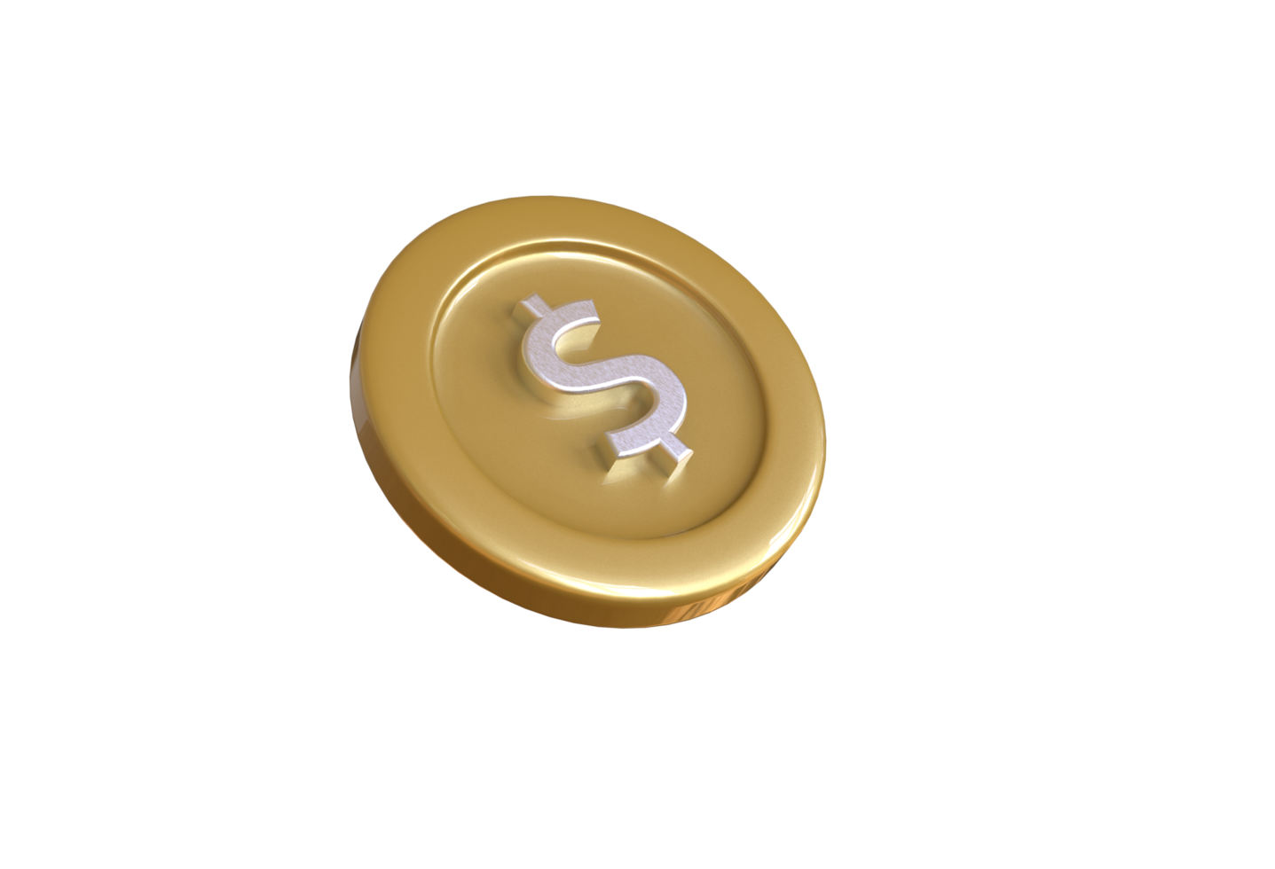 3d render of coins png