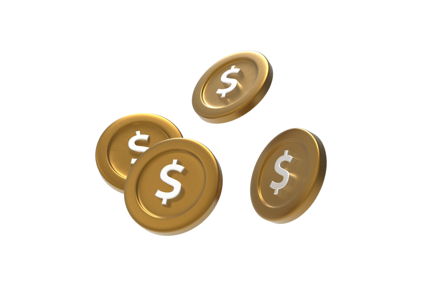 Render 3D de monedas png