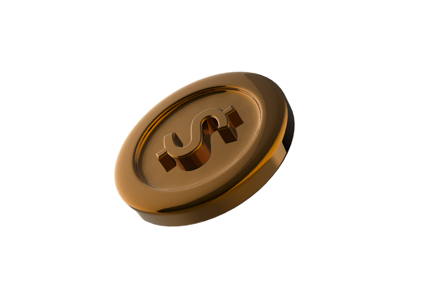 3d render of coins png