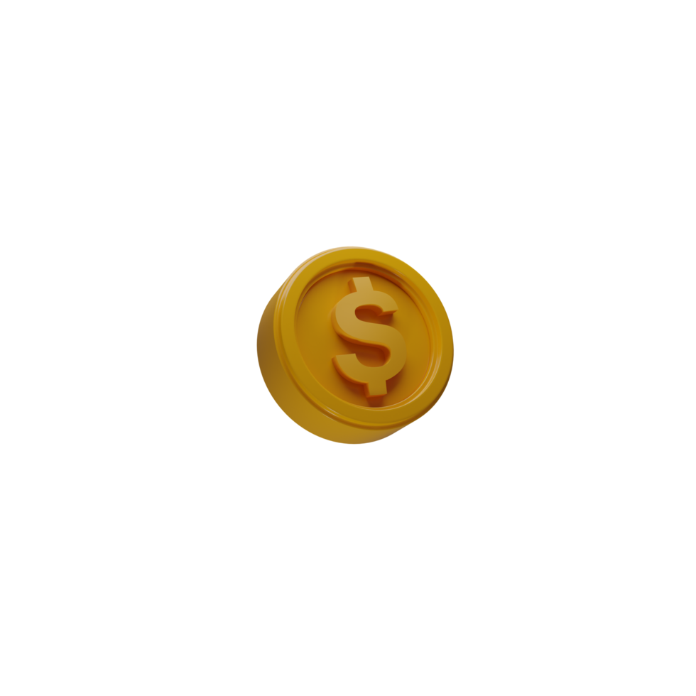 3d render of coins png