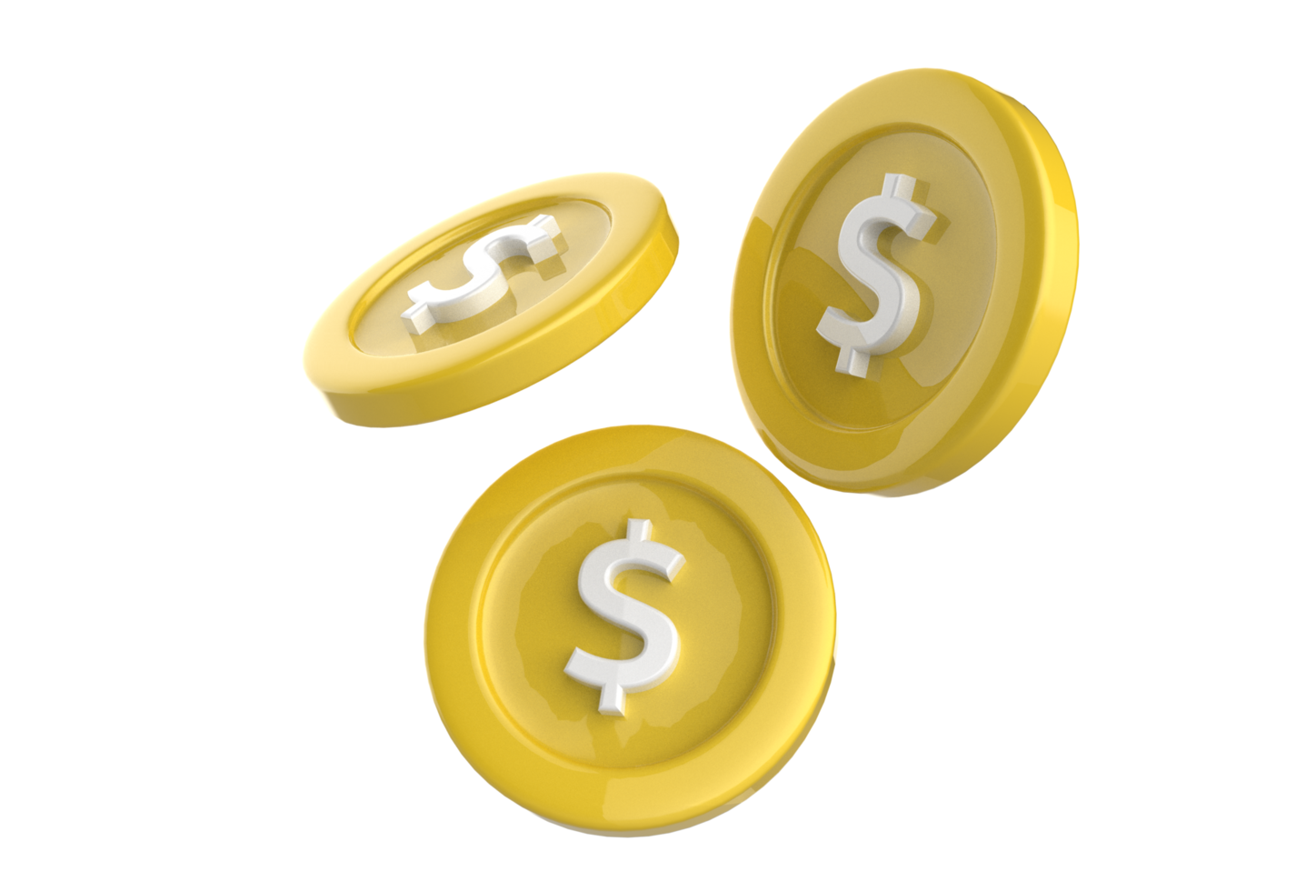 Render 3D de monedas png