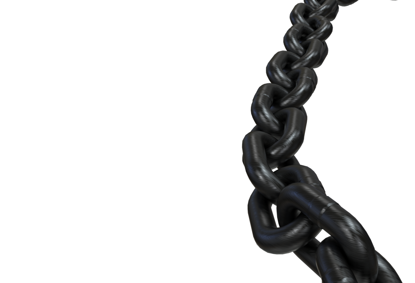 3d render realistic chain png