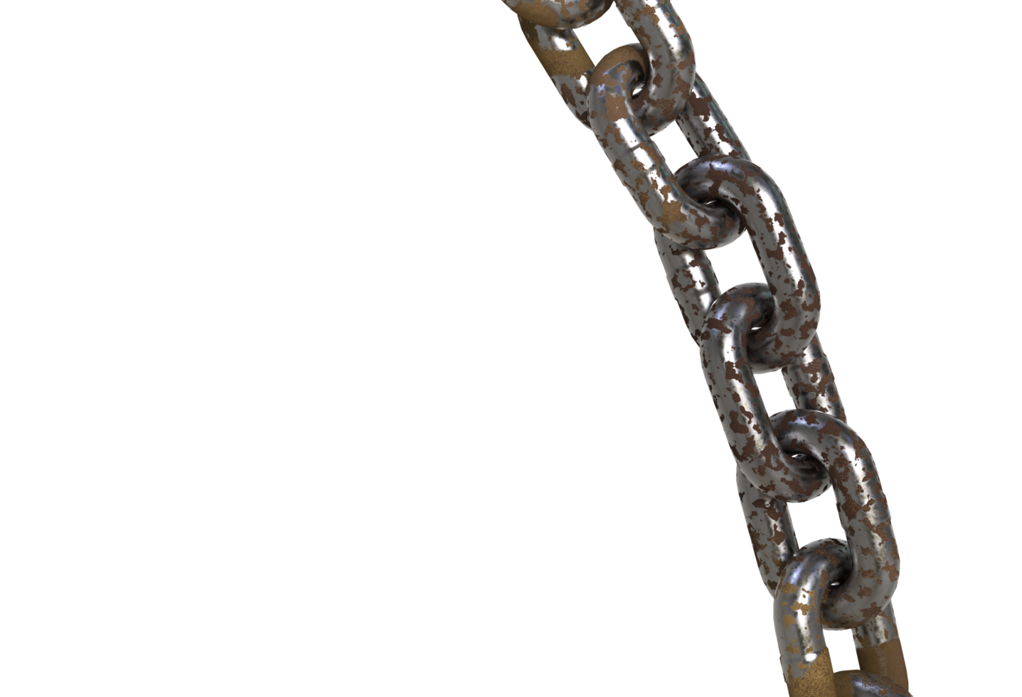 3d render realistic chain png