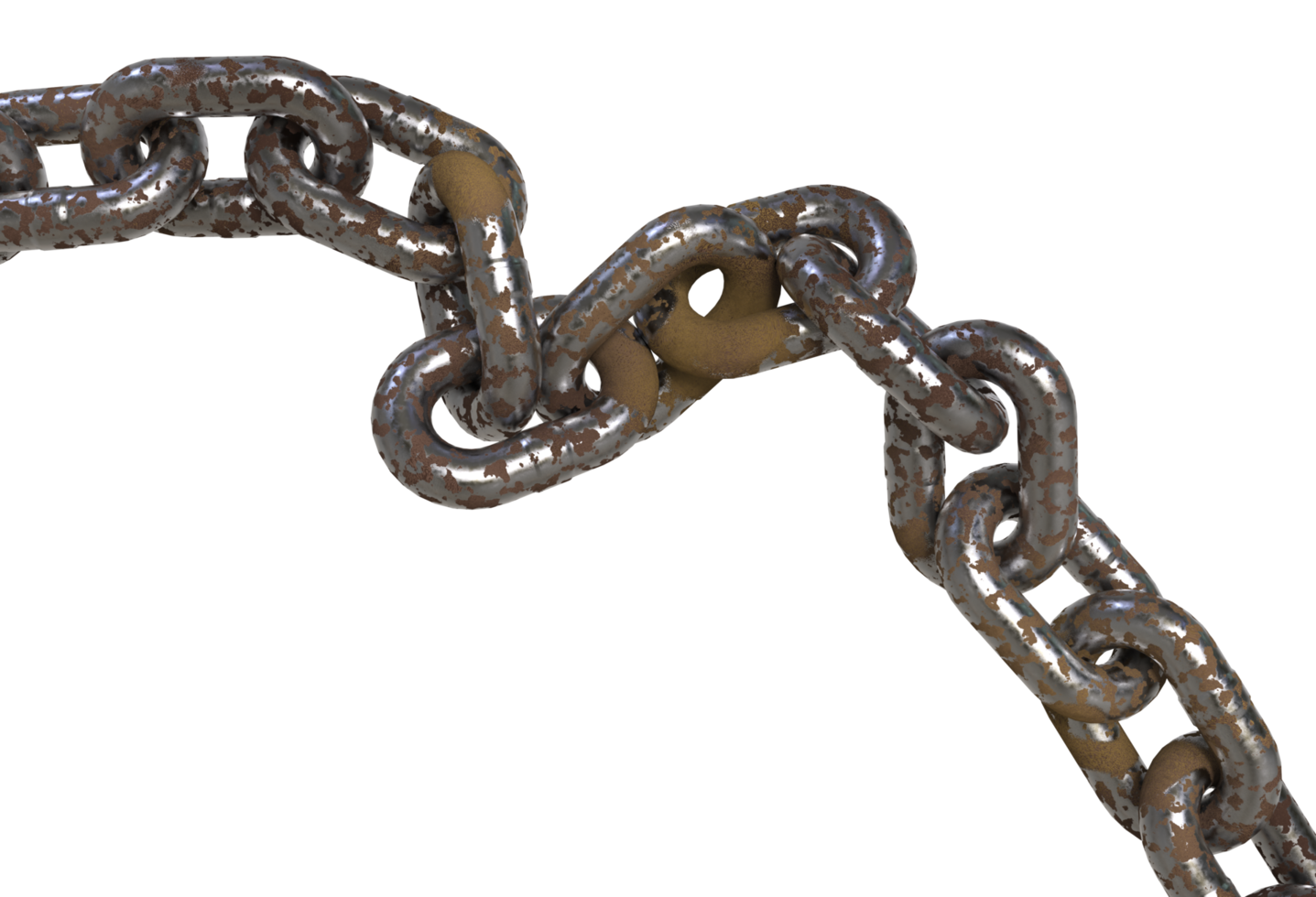 3d render realistic chain png