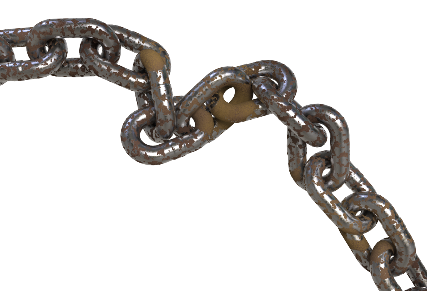 3D-Rendering realistische Kette png