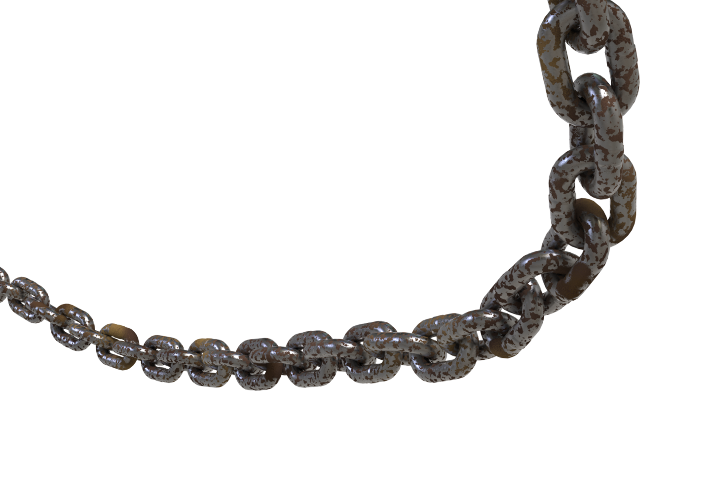 3d render realistic chain png