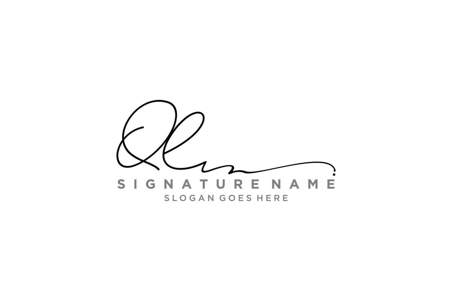 Initial QL Letter Signature Logo Template elegant design logo Sign Symbol template vector icon