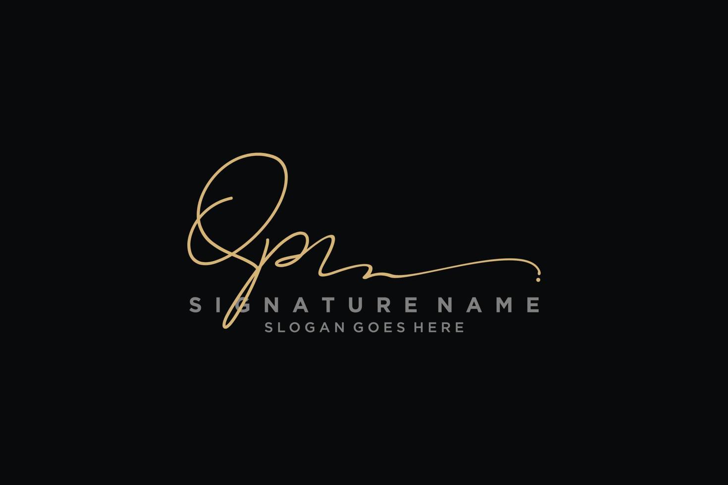 Initial QP Letter Signature Logo Template elegant design logo Sign Symbol template vector icon