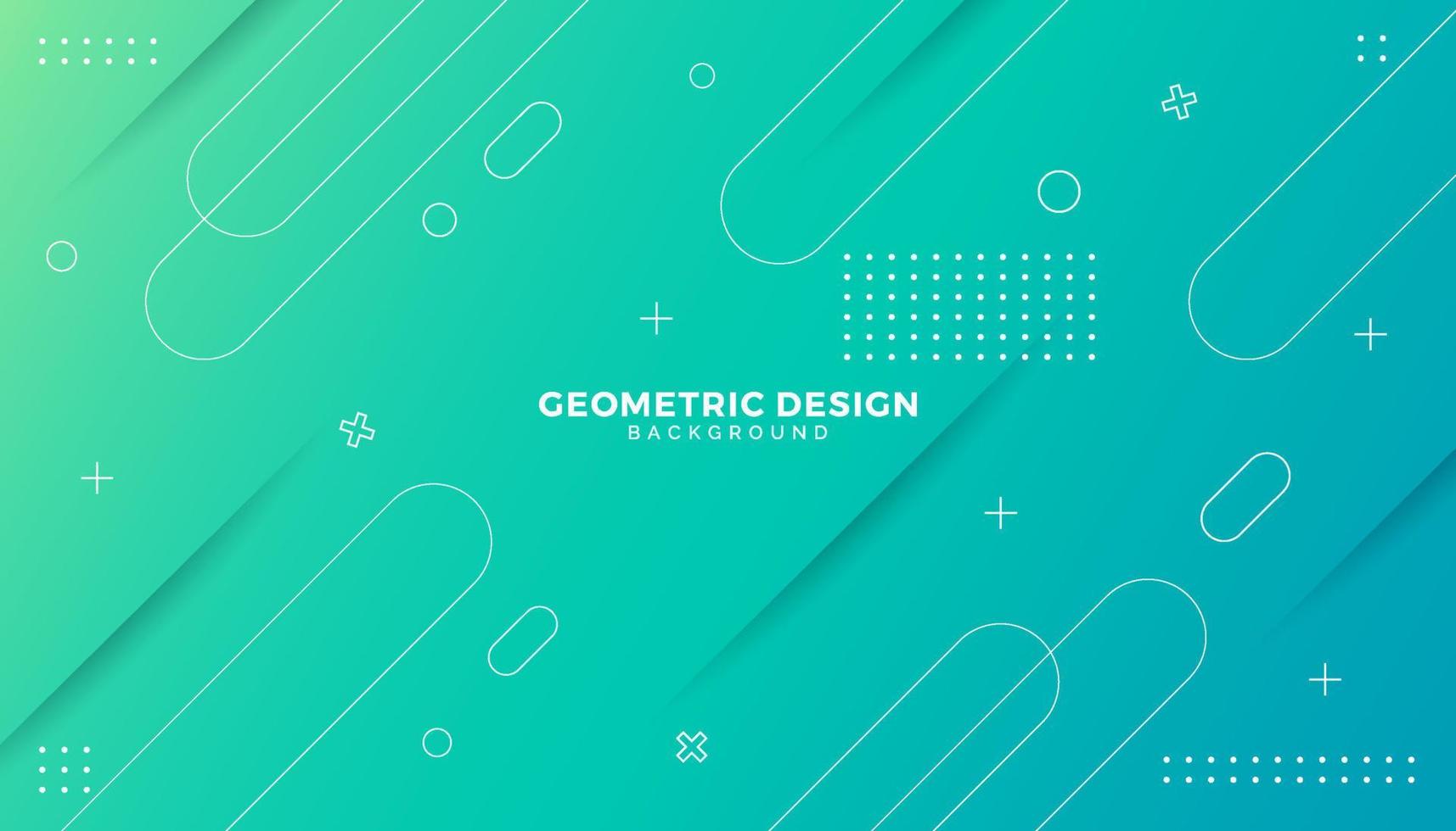 Modern geometric gradient memphis background vector