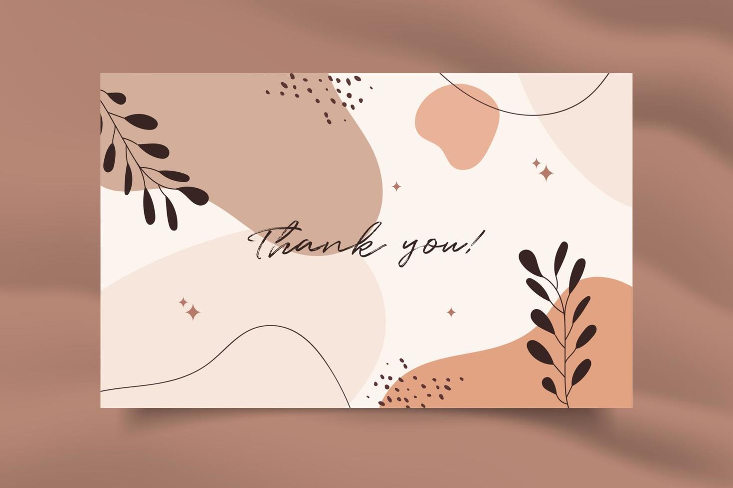 Thank you card template design collection,weeding,bussiness card vector