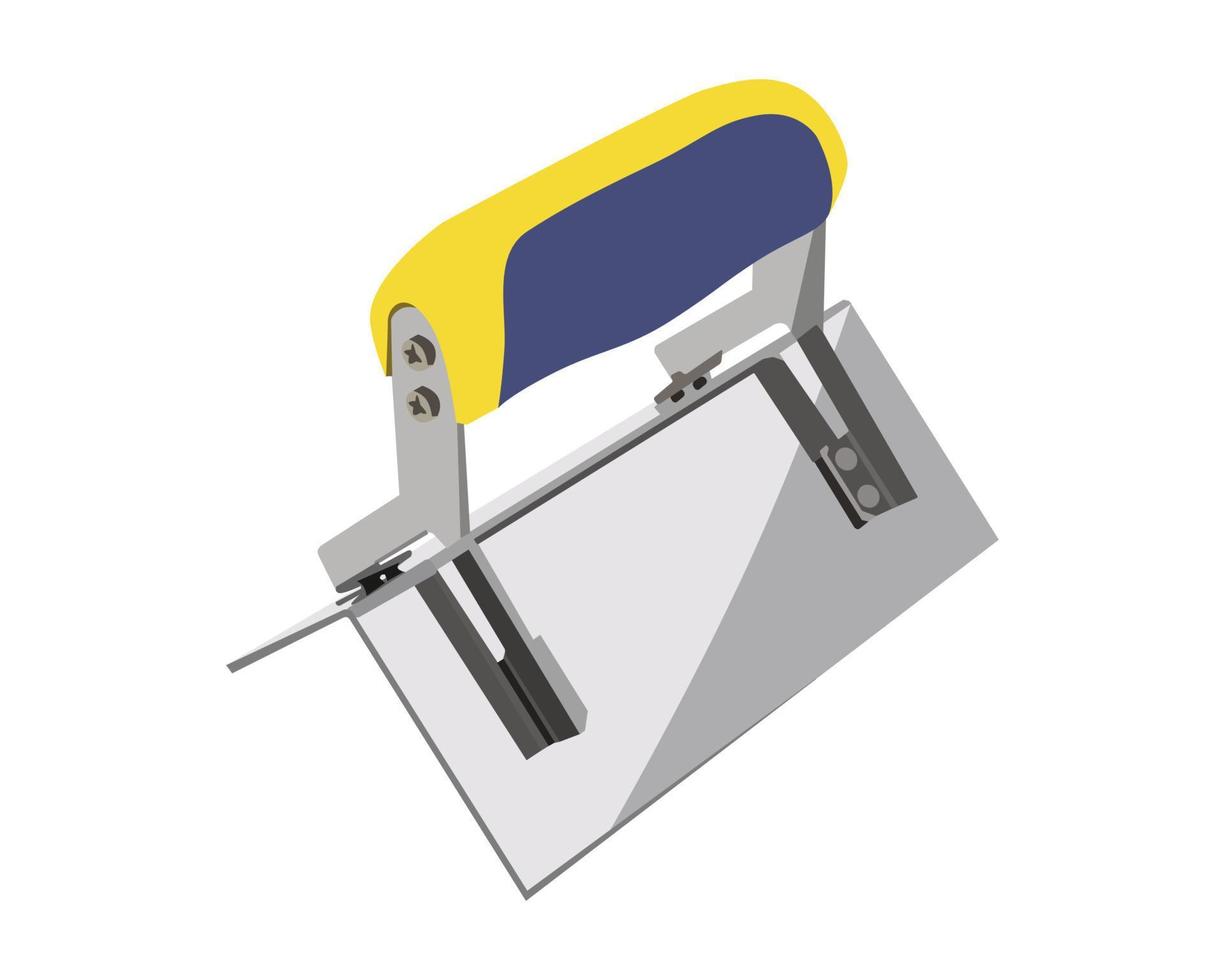 ilustración vectorial paleta de esquina de acero inoxidable premium profesional para herramientas de construcción de paneles de yeso de barro aisladas sobre fondo blanco. herramientas manuales de carpinteria vector