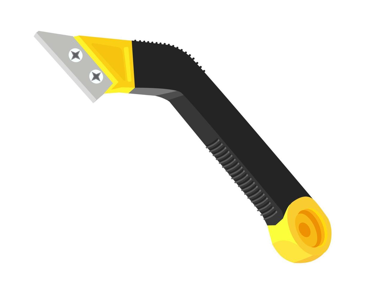 Vector Illustration Tile Grout Rake Tools isolated on white background. Carpentry hand tools