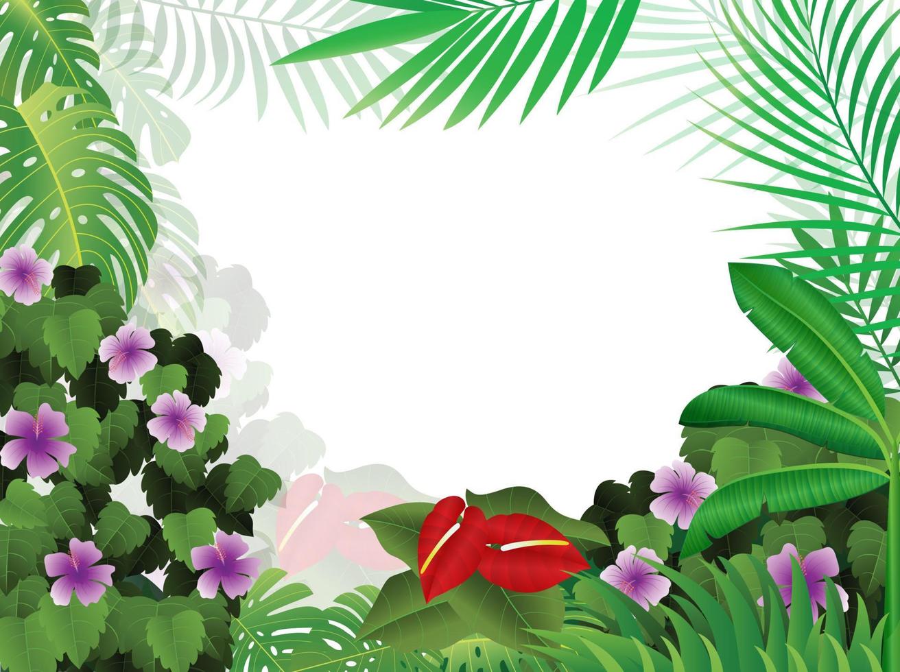 fondo de la selva tropical vector