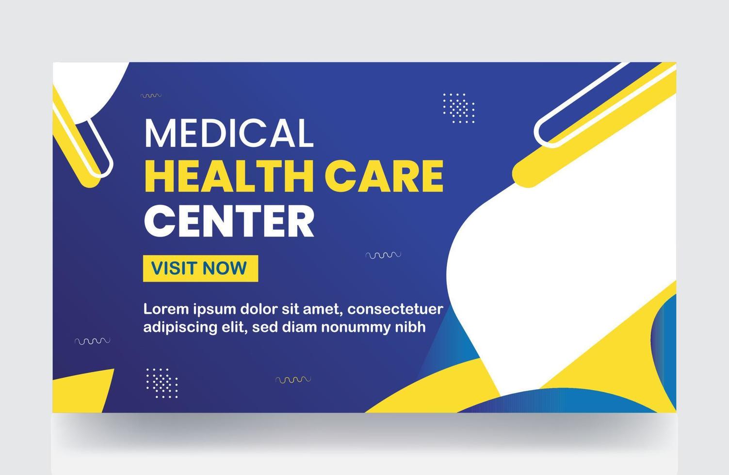 salud médica tu miniatura y plantilla de banner web vector