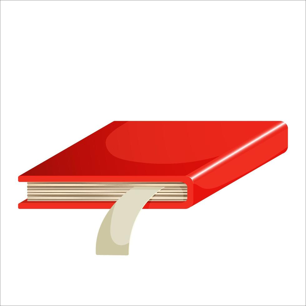 libro con icono de marcador. clipart. aislado sobre fondo blanco. vector