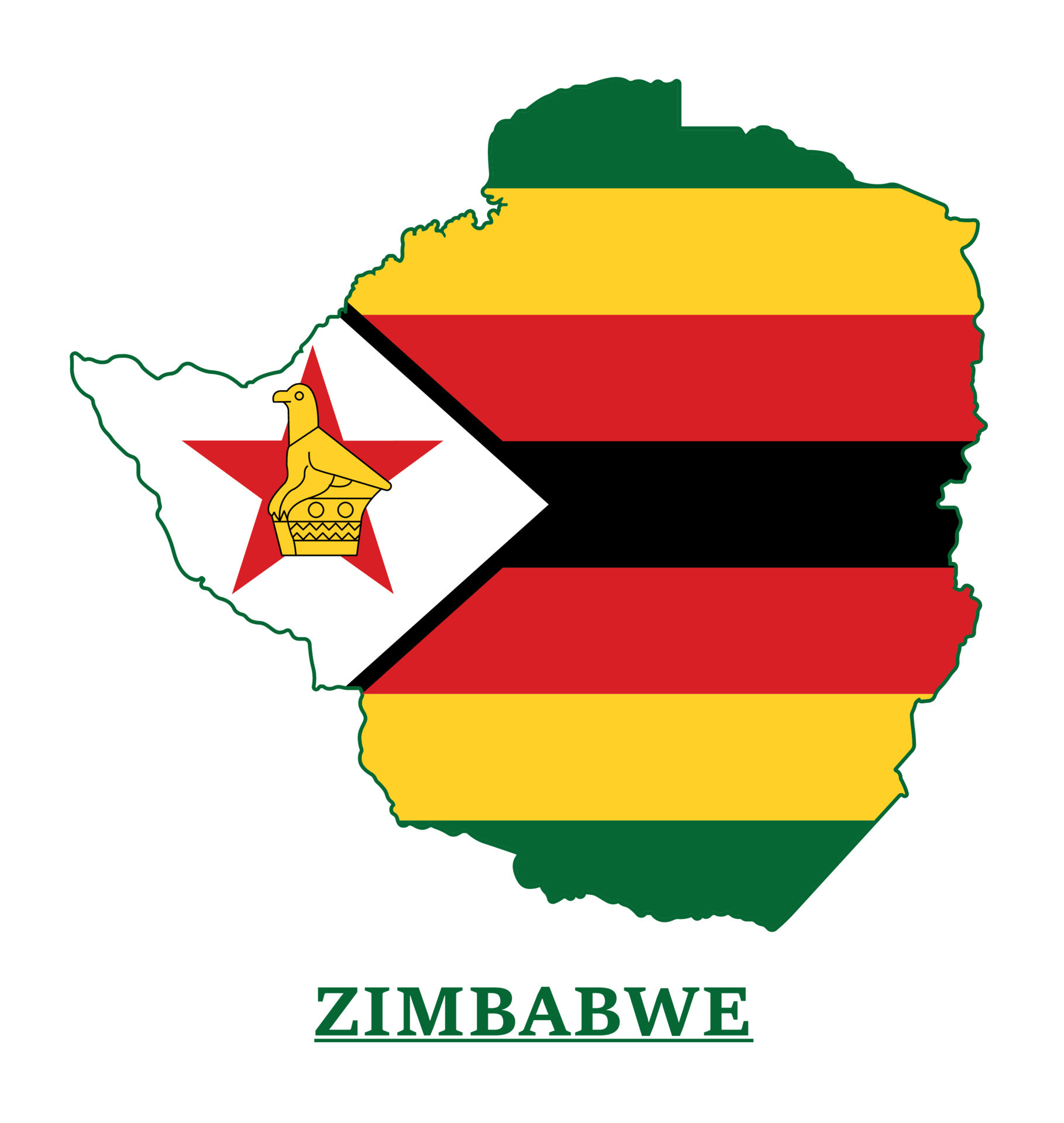 zimbabwe-national-flag-map-design-illustration-of-zimbabwe-country