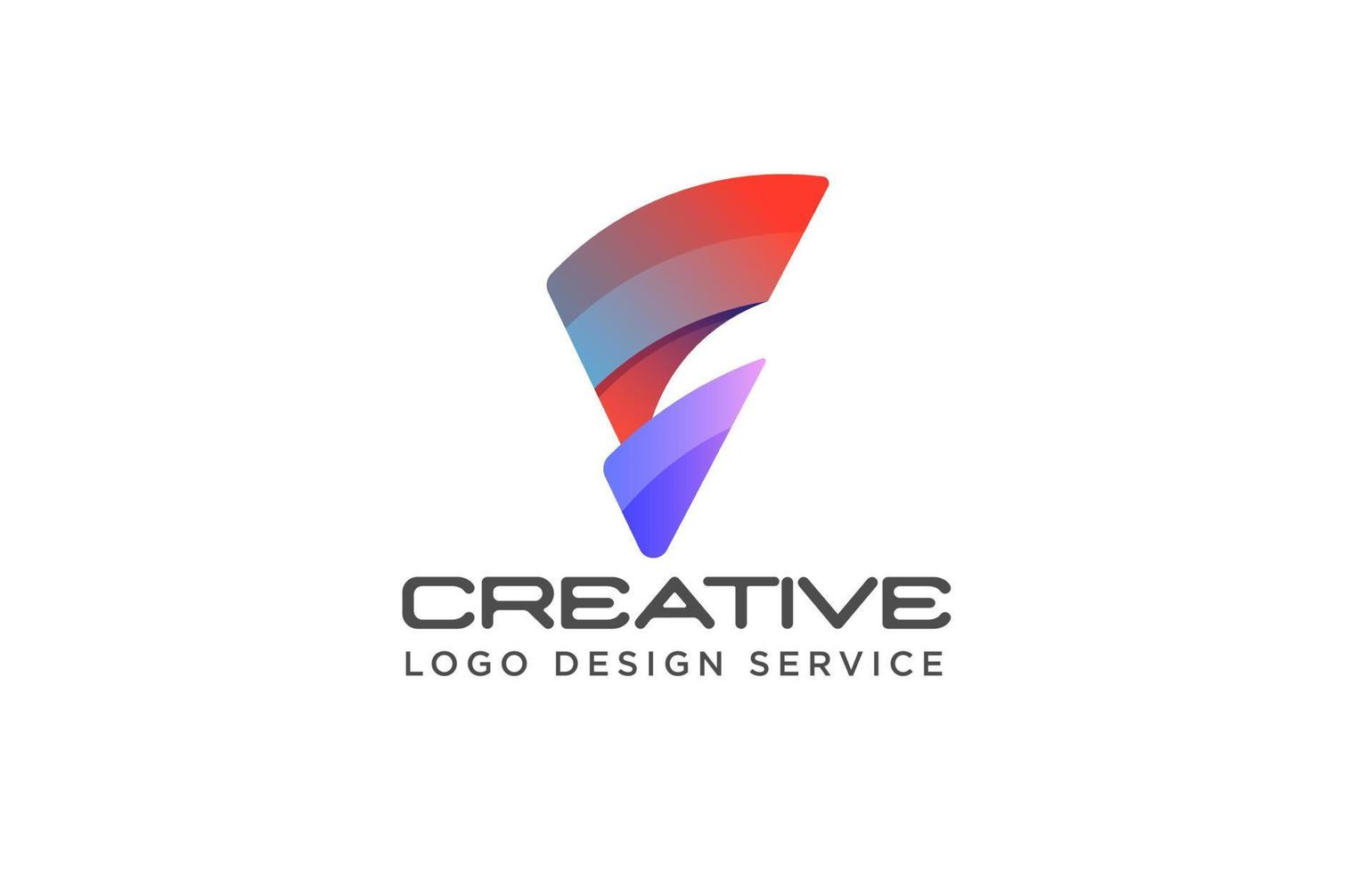 Gradient F logo or letter f logo vector