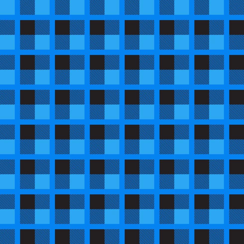 Blue and Black plaid pattern vector background, Tartan fabric texture