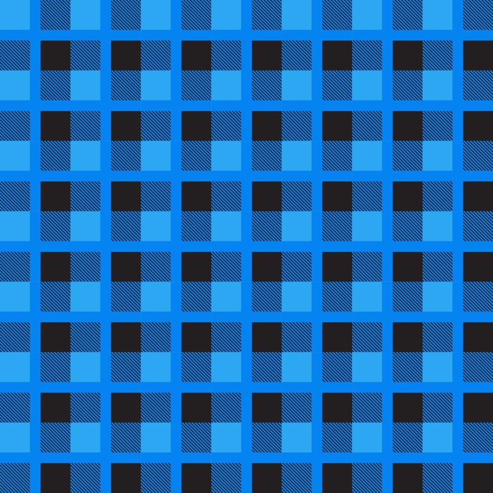 Blue and Black plaid pattern vector background, Tartan fabric texture