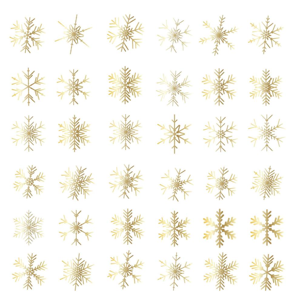 conjunto de vectores de diferentes copos de nieve