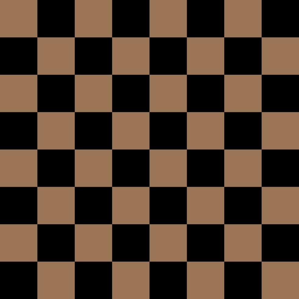 Checkerboard background with wooden colored squares vector