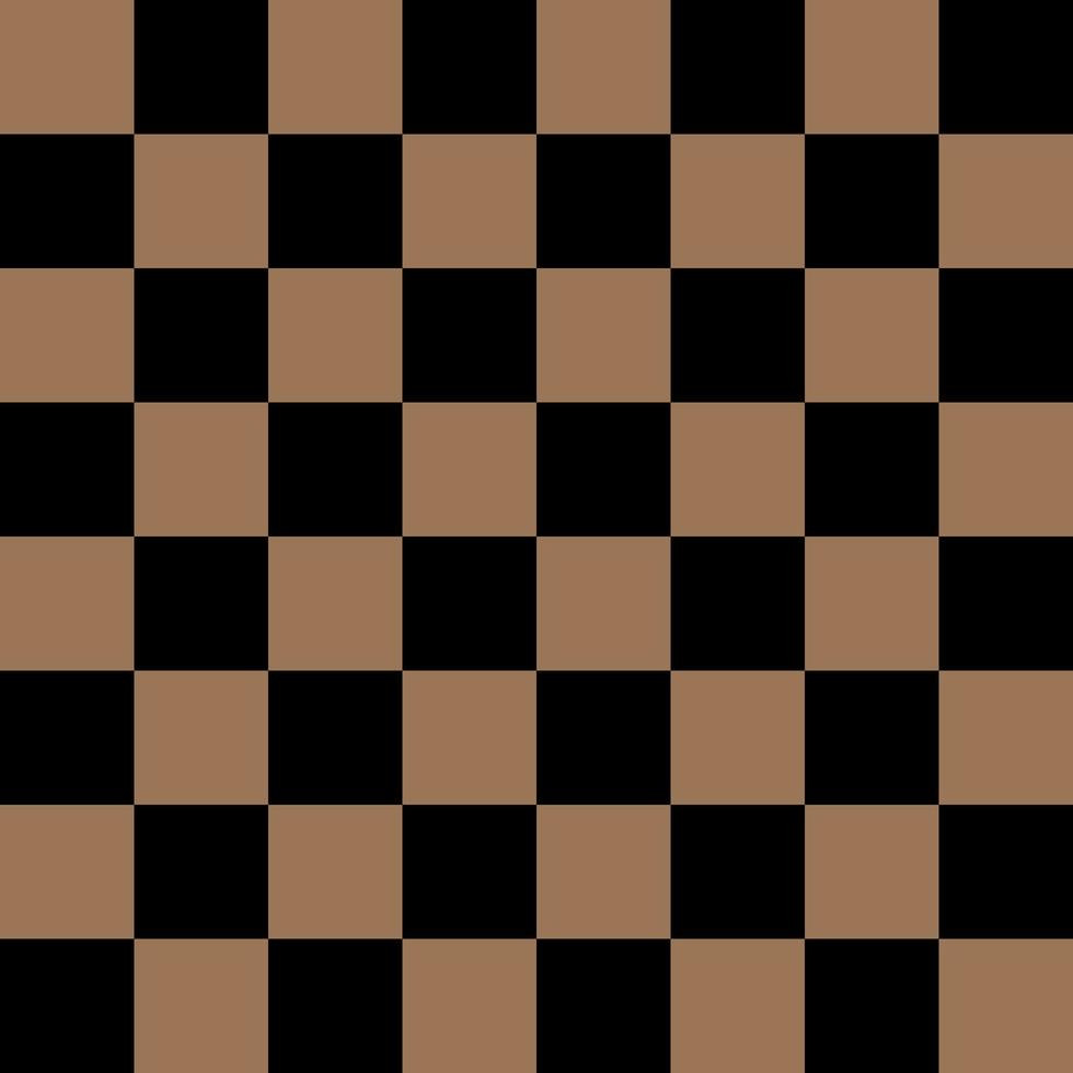 Checkerboard background with wooden colored squares vector