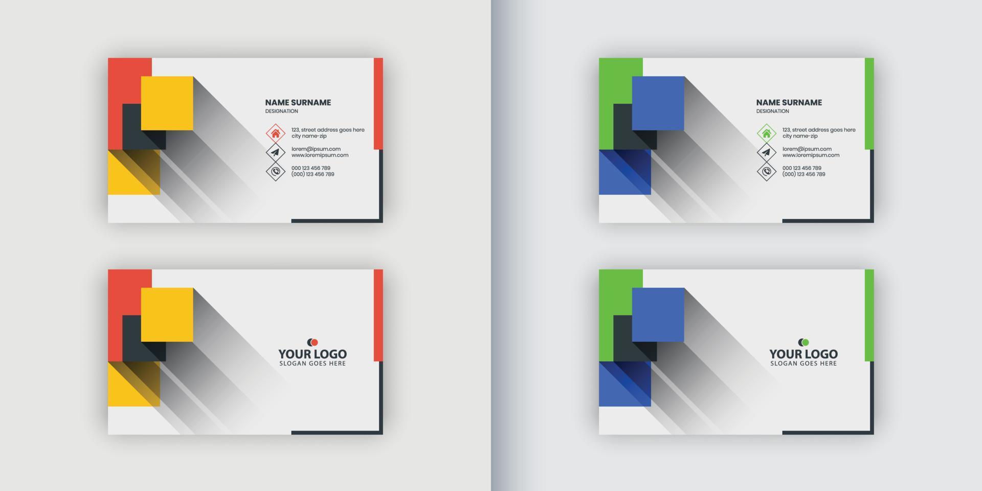 Abstract creative business card design vector