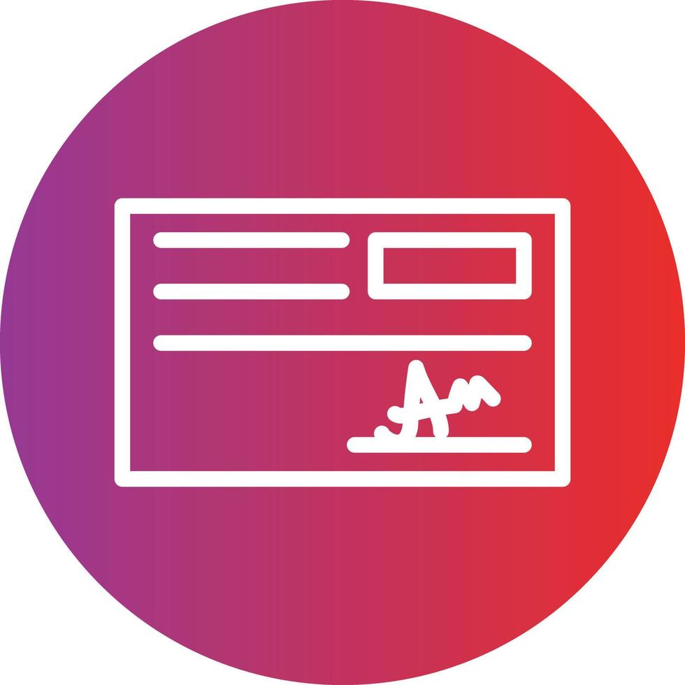 Cheque Icon Style vector