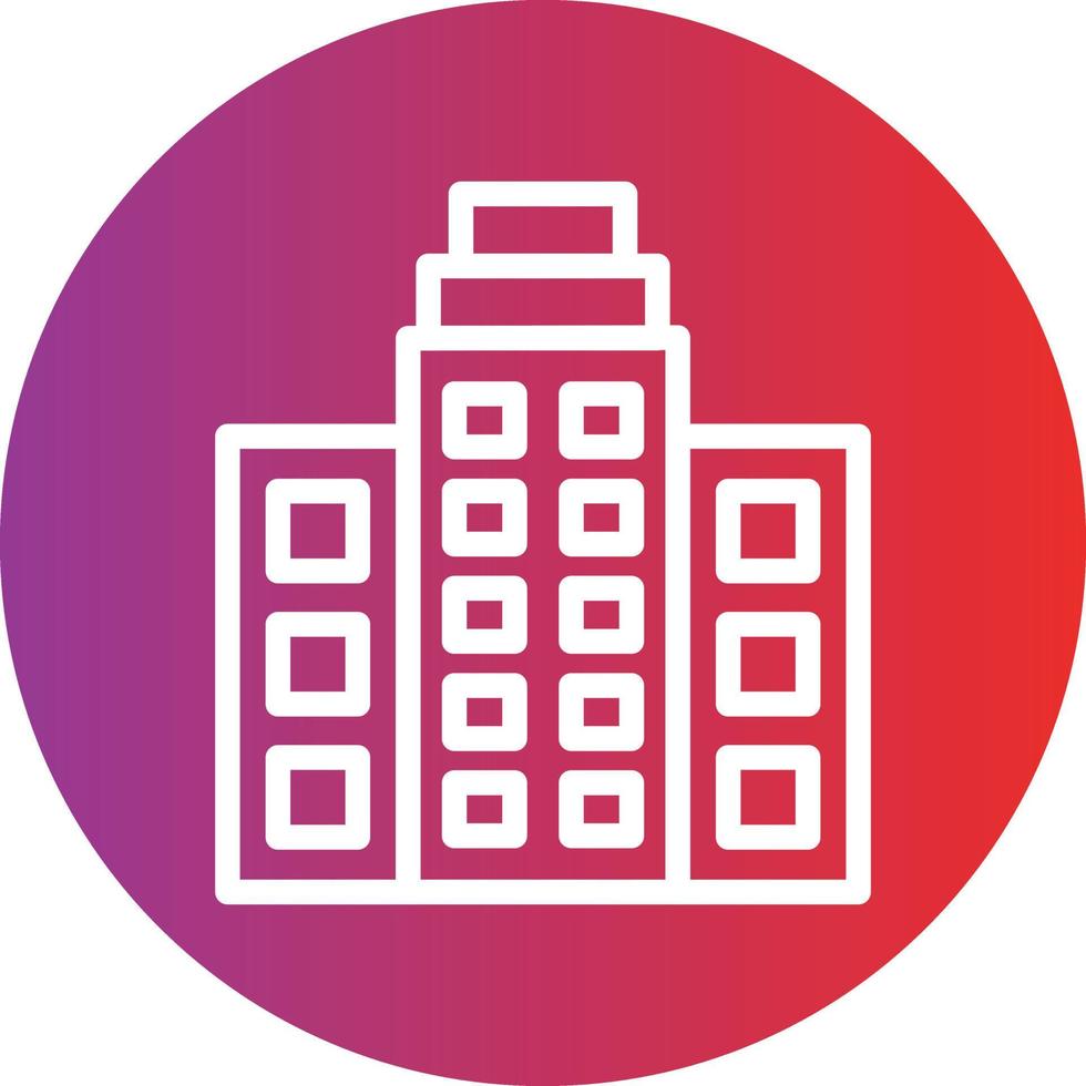 estilo de icono de edificio de oficinas vector