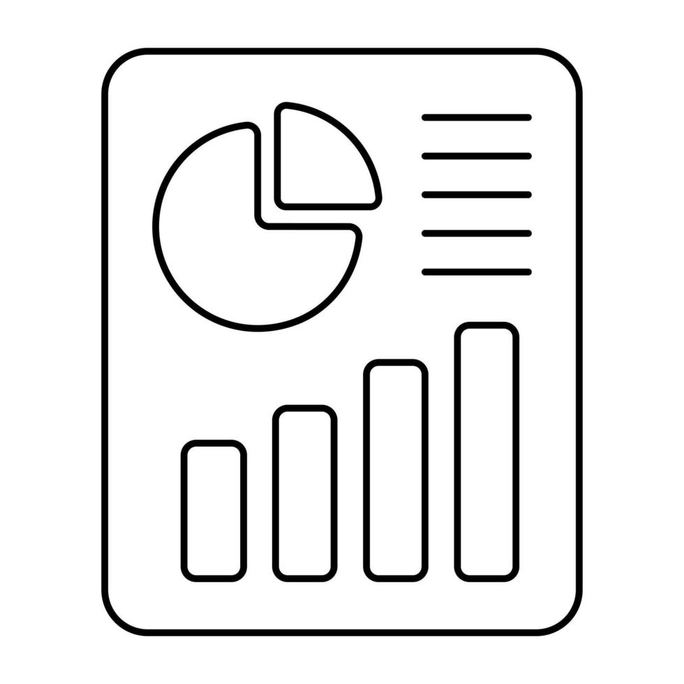 An icon design of business report vector