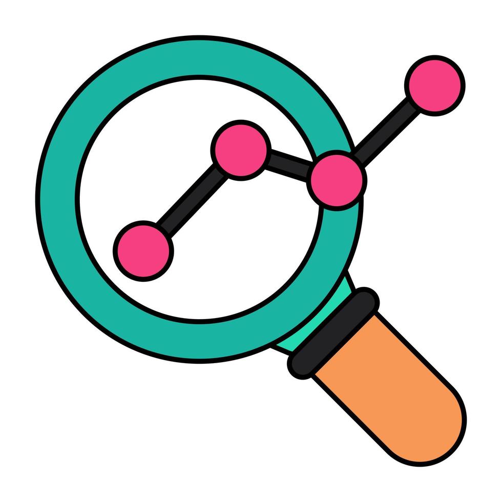 An icon design of data analysis vector