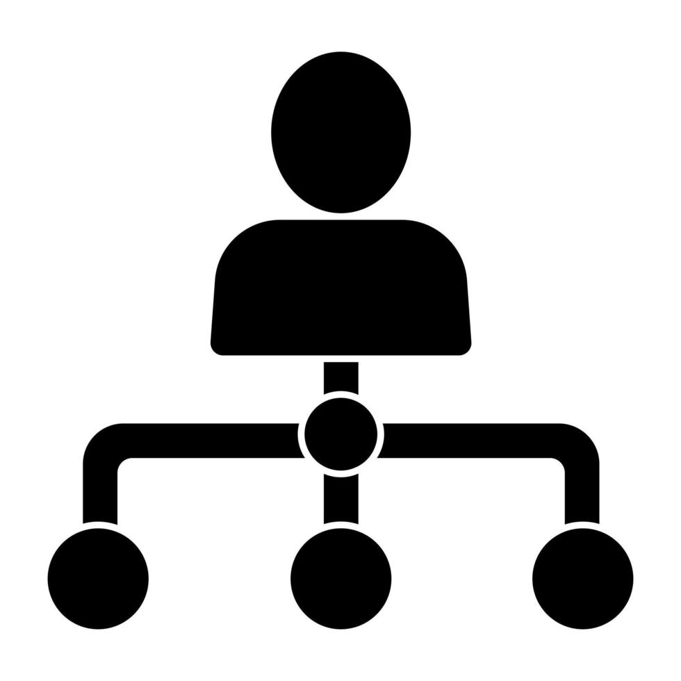 Editable design icon of user connection vector
