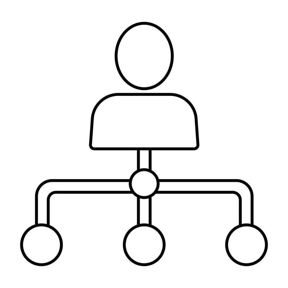 icono de diseño editable de conexión de usuario vector