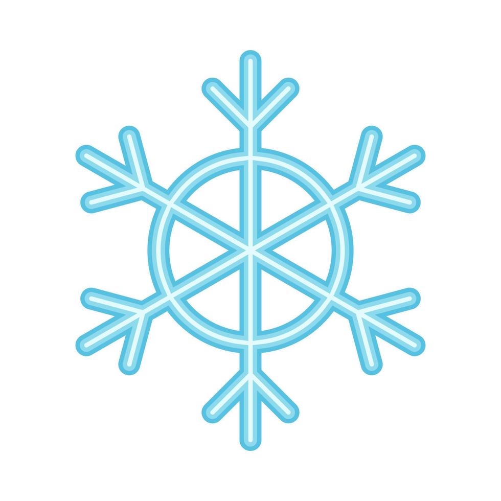 A simple snowflake on a white background. vector illustration