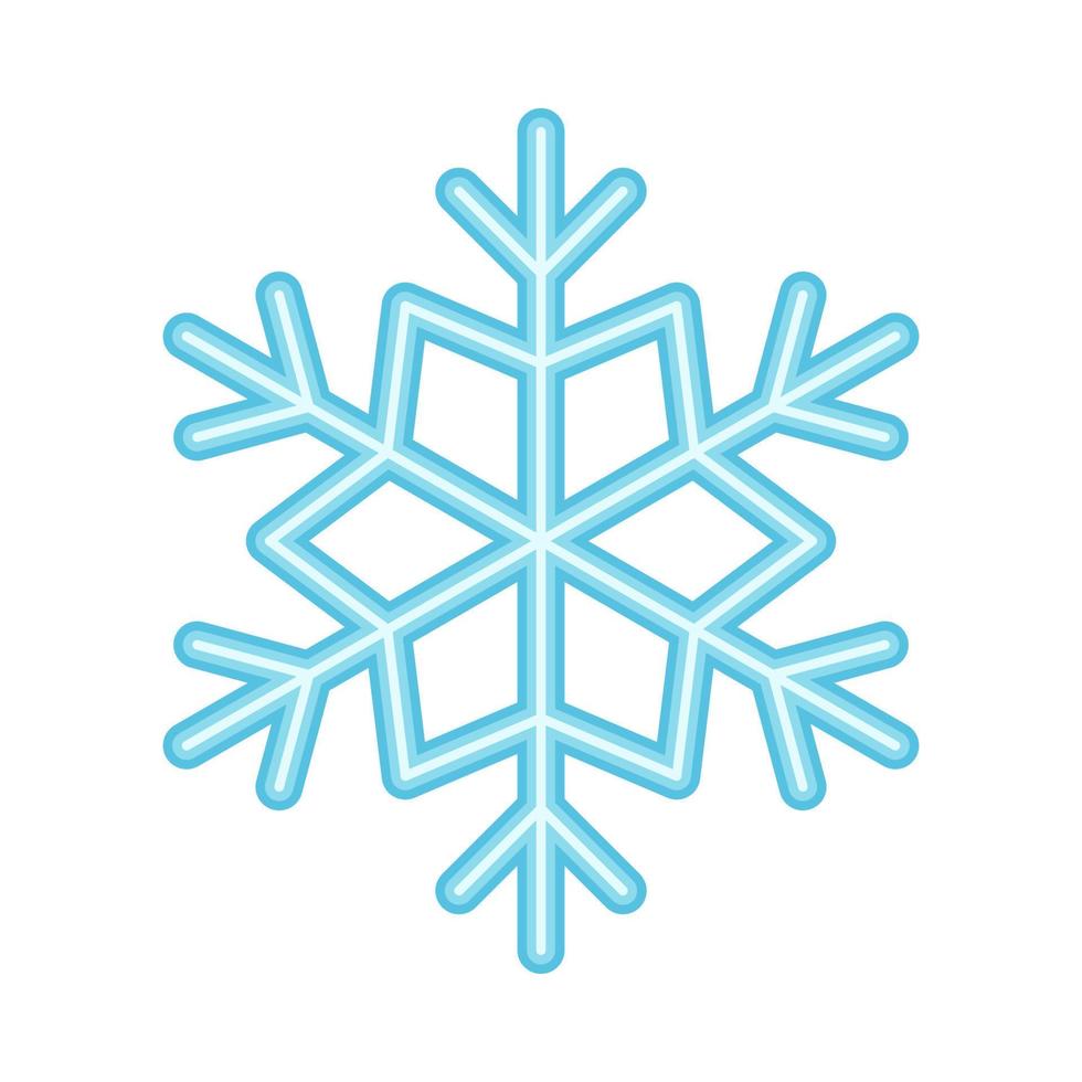 A simple snowflake on a white background. vector illustration