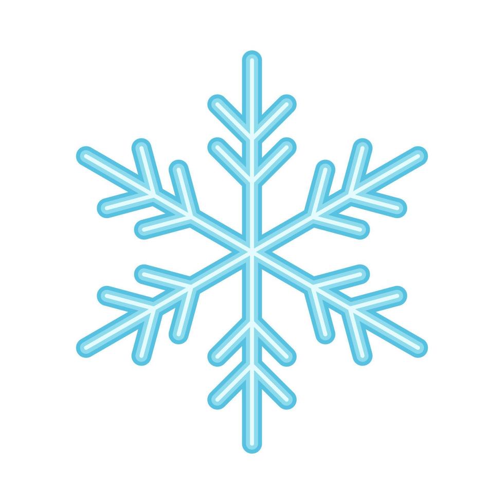 A simple snowflake on a white background. vector illustration