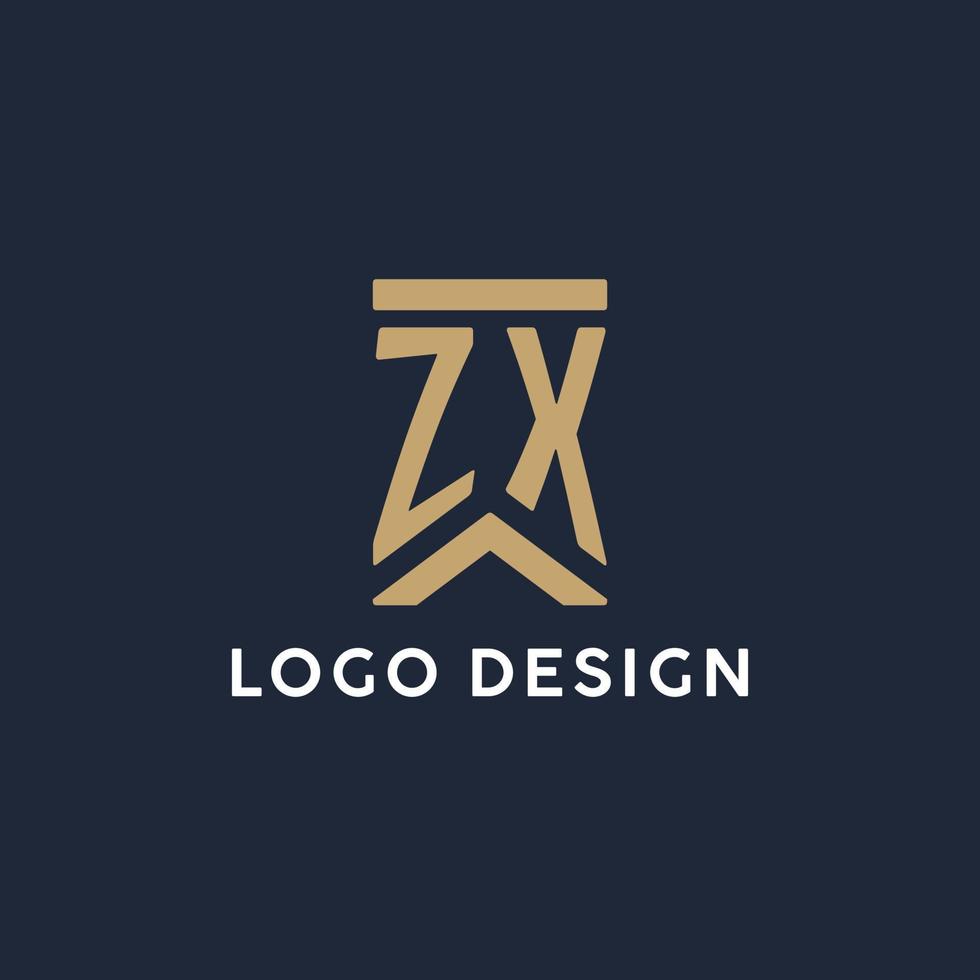 LOGOS - modです(^^) LOGOS - modです(^^) Zx logo monogram design template Royalty