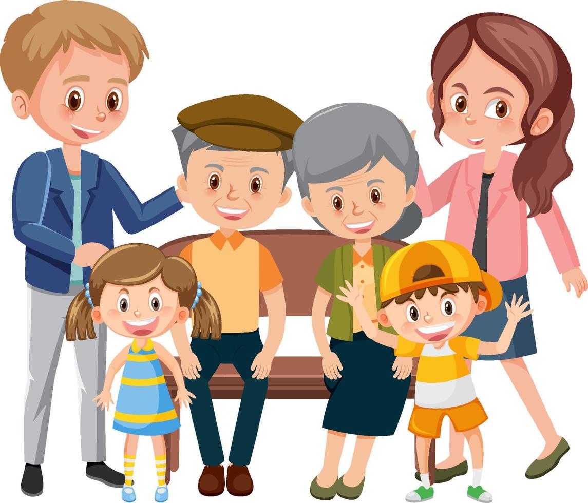 Happy family cartoon character vector