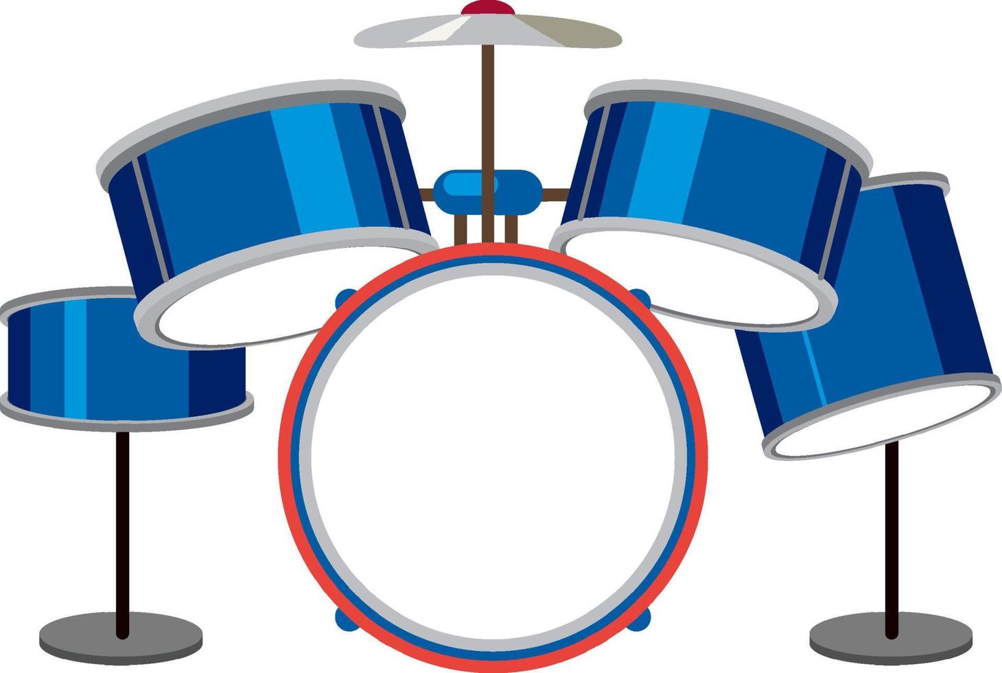Musical instrument with drum set vector