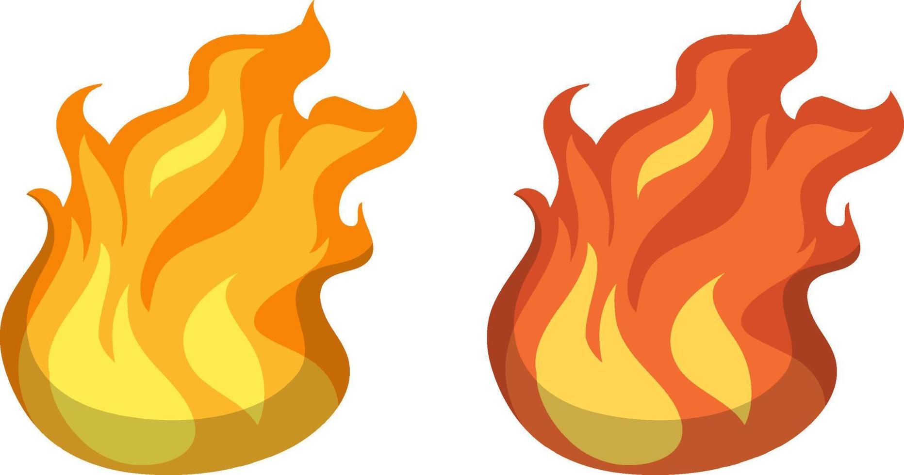 Fire flame in cartoon style vector