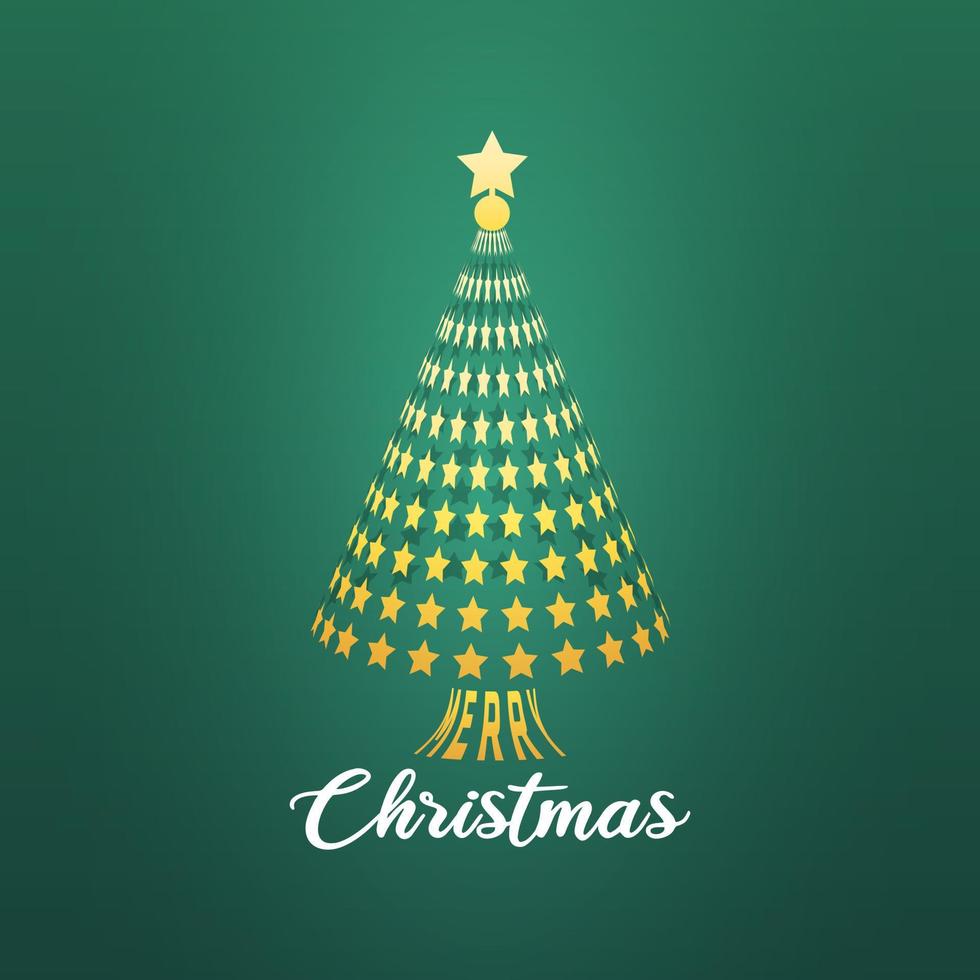 christmas tree decorations, in a spiral pattern, with star pattern symbols vector