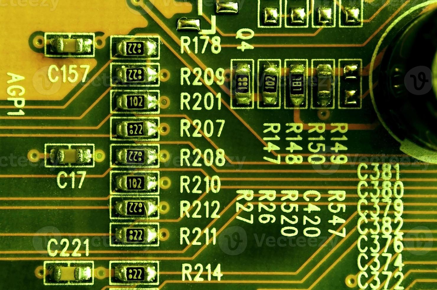 macro de placa de circuito foto